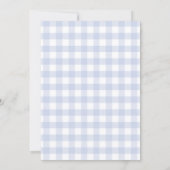 Citroen gingham blauwe hoofd squeeze boog Bruidsdo Kaart (Achterkant)