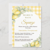 Citroen gingham hoofd squeeze Baby Shower Kaart (Voorkant)
