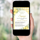 Citroen gingham hoofd squeeze Baby Shower Kaart