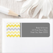 Citroen grijs bruiloft aangepaste retour adreslabe etiket (Insitu)