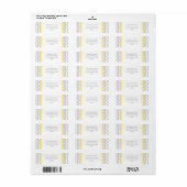 Citroen Grijze Chevrons Custom Return Adres Labels (Full Sheet)