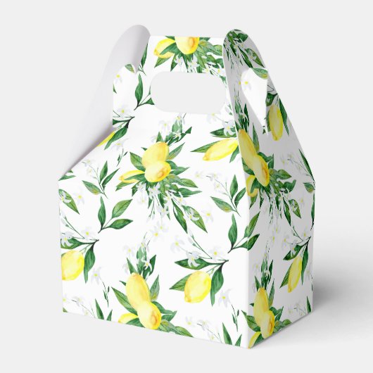 Citroen groen bloesem bruiloft gunst doos bedankdoosjes (Achterkant)