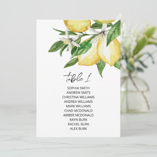 Citroen groen bruiloft zitgrafiek Kaarten (Staand voorkant)