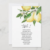 Citroen groen bruiloft zitgrafiek Kaarten (Achterkant)