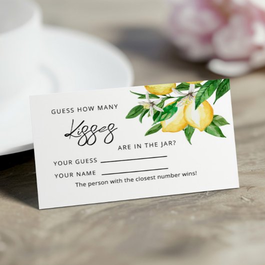 Citroen groen hoeveel kussen spel Kaarten Plaatskaartje