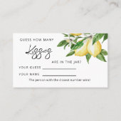 Citroen groen hoeveel kussen spel Kaarten Plaatskaartje (Voorkant)