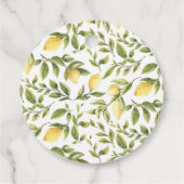 Citroen groen krans bruiloft dank u bedankjes labels (Achterkant)