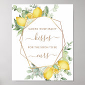 Citroen groen laat hoeveel kussen bruids spel poster (Voorkant)