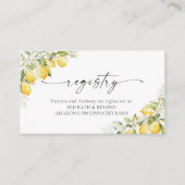 Citroen Groene Citrus Trouwcadeaukaart Informatiekaartje (Voorkant)