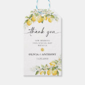 Citroen Groene Citrus Trouwceremonie Gift Label Cadeaulabel (Voorkant)