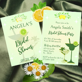 Citroen Groene Cocktail Party Vrijgezellenfeest Kaart