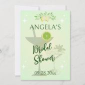 Citroen Groene Cocktail Party Vrijgezellenfeest Kaart (Voorkant)