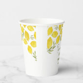 Citroen Groene Italian Gele Olijf Bruidsfeest Papieren Bekers (Rechts)