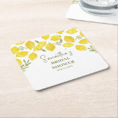 Citroen Groene Italianen Gele Olijf Bruidsfeest Kartonnen Onderzetters (Schuin)