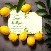 Citroen Groene Kader Douche Uitnodiging