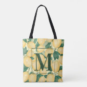 Citroen Groene Plant Monogram Tote Bag (Achterkant)