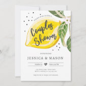 Citroen Groene Planten Zomer Koppel Bruidsdouche Kaart (Voorkant)