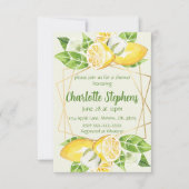 Citroen Groene Shower Uitnodiging (Voorkant)