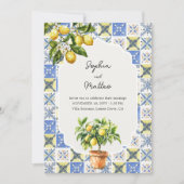 Citroen Grove Blauw Geel Italiaans Geïnspireerd Br Kaart (Voorkant)