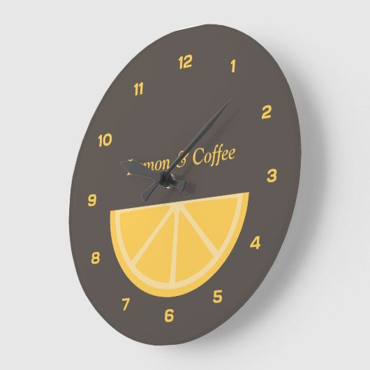 Citroen Half-Slice Klok met Nummers (Hoek)