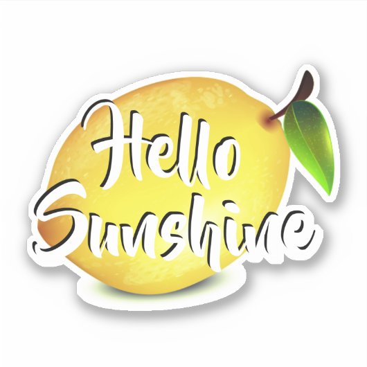 Citroen, Hallo Zonneschijn Sticker (Voorkant)