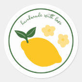 Citroen Handgemaakte Craft Favoriete Gift Traktati Ronde Sticker (Voorkant)