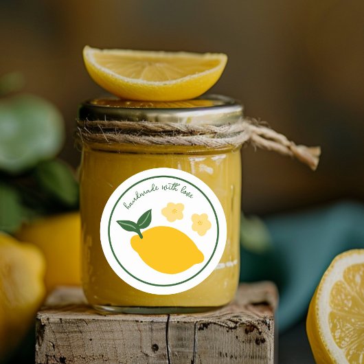 Citroen Handgemaakte Craft Favoriete Gift Traktati Ronde Sticker