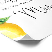 Citroen hoeveel kusjes bruidsfeest spel poster (Hoek)