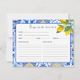 Citroen hoofd knijpen Vrijgezellenfeest Recept Kaa Notitiekaartje