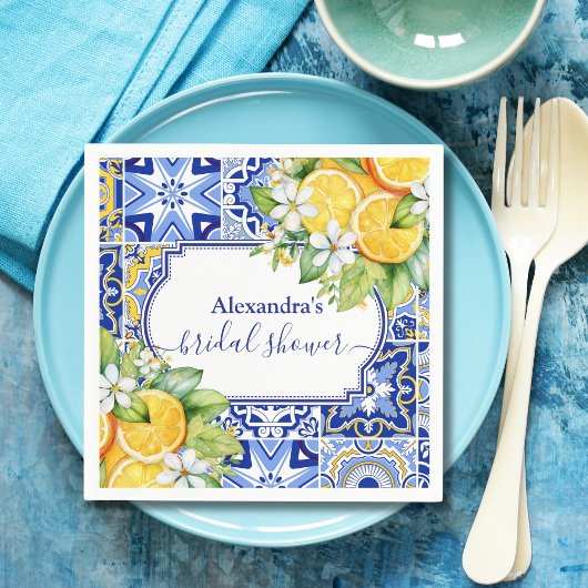 Citroen Hoofd Pers Bruidsfeestje Servet