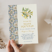 Citroen Hoofd Squeeze Bruiloftsfeest Kaart