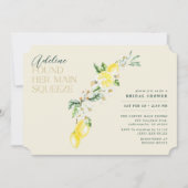 Citroen Hoofdknijp Gele Bruiloftsdouche Kaart (Voorkant)