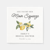 Citroen Hoofdrol Bruiloftsborrel Servet (Voorkant)