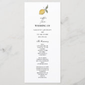 Citroen Huwelijksprogramma | Italiaanse Amalfikust Menu (Voorkant)
