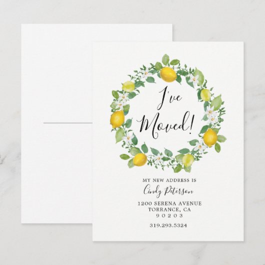 Citroen Ik Ben Verhuisd | Verhuisbericht Briefkaar Aankondigingskaart (Voorkant / Achterkant)