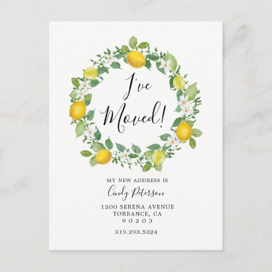 Citroen Ik Ben Verhuisd | Verhuisbericht Briefkaar Aankondigingskaart (Voorkant)