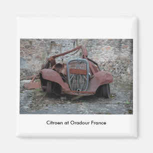 Citroen in Oradour France Magneet