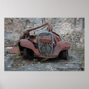 Citroen in Oradour France Poster