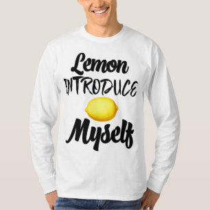 Citroen introduceren mezelf zomer tropisch geel fr t-shirt
