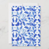 Citroen Italiaans Amalfi Blue Tegel Baby shower Kaart (Achterkant)