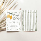 Citroen Italiaans Amalfi Genderneutraal Baby showe Kaart