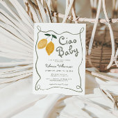 Citroen Italiaans Amalfi Genderneutraal Baby showe Kaart