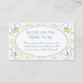 Citroen Italiaans Bidal Douche Recept voor de brui Informatiekaartje (Voorkant)