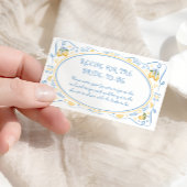 Citroen Italiaans Bidal Douche Recept voor de brui Informatiekaartje