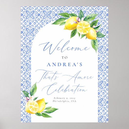 Citroen Italiaans Positano Dat is een meer bruids Poster (Voorkant)