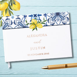 Citroen Italiaanse mediterrane bruiloft Gastenboek