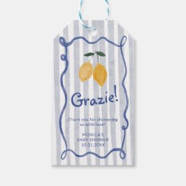 Citroen Jongen Baby Shower Favor Bedankt Cadeaulabel