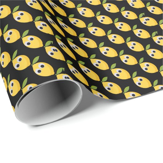 Citroen Karakter, zoet fruit met googly ogen Cadeaupapier (Rol Hoek)