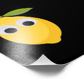 Citroen Karakter, zoet fruit met googly ogen Foto Afdruk (Hoek)