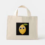 Citroen Karakter, zoet fruit met googly ogen Mini Tote Bag (Achterkant)